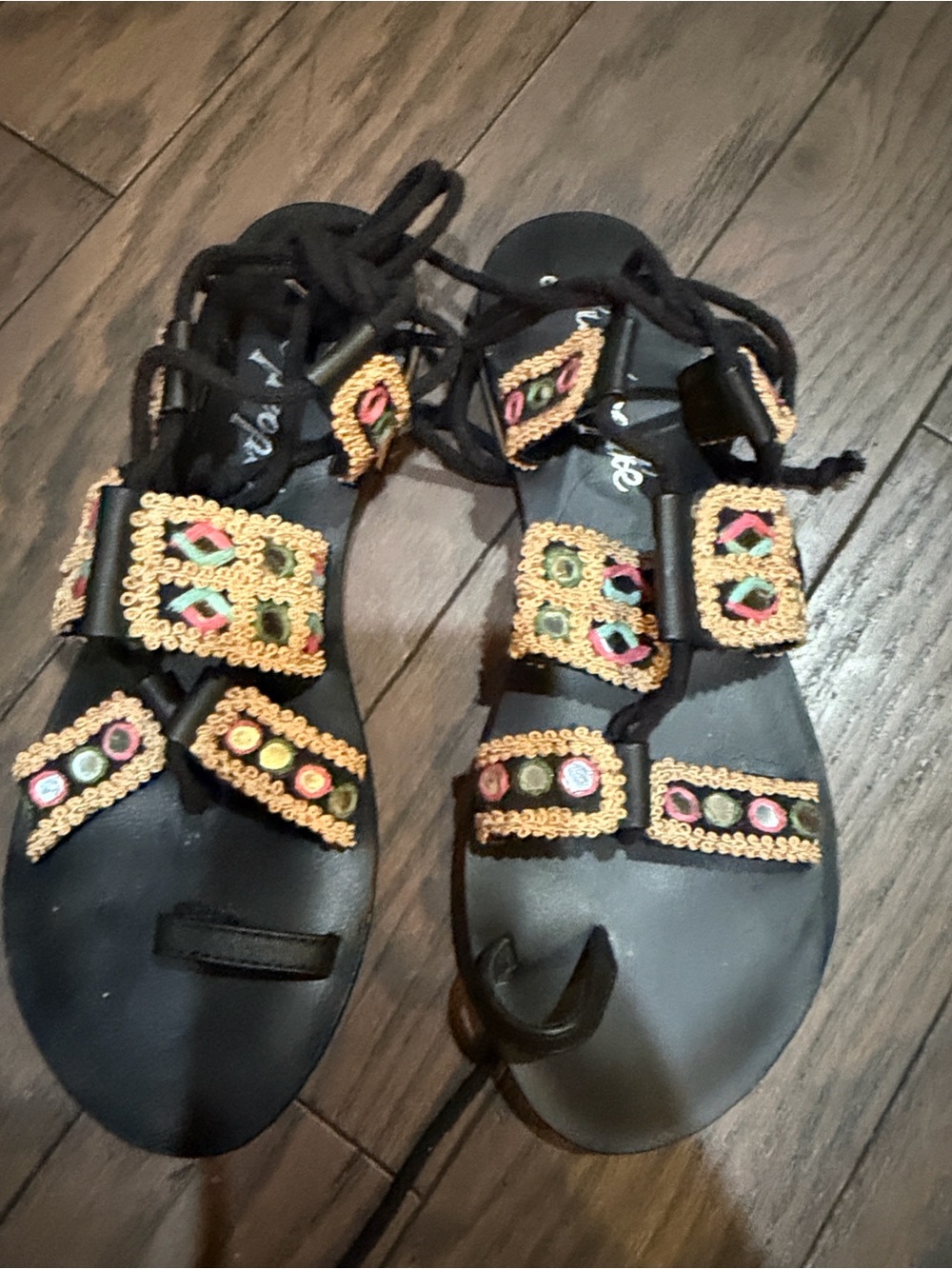FREE PEOPLE NWT 9 Mantra Mirror Sandals / Natural - Picture 3 of 4